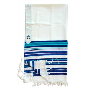 Joseph Coat Tallit Prayer Shawl - Blue Colors by Talitnia