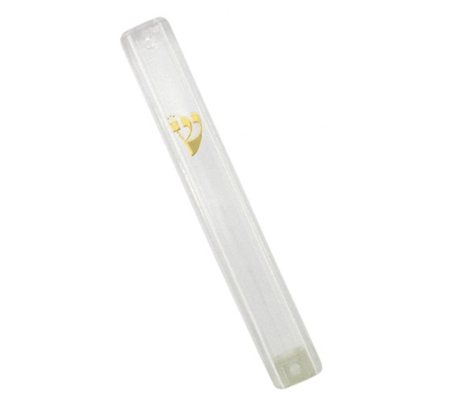Clear Plastic Mezuzah Waterproof with Rubber Plug