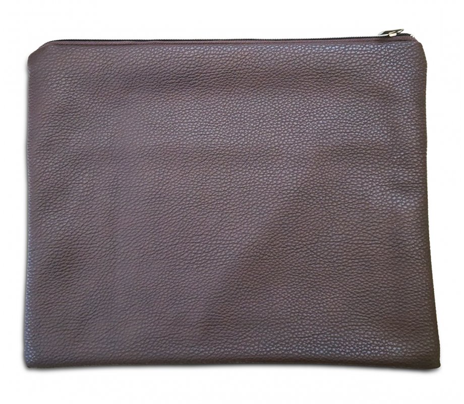 Faux Leather Tallit and Tefillin Bag Set with Crocodile Design – Chocolate Brown