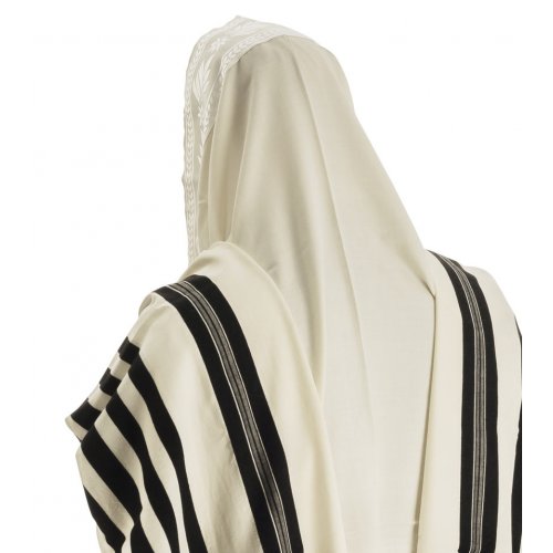 Malchut Non Slip Tallit Wool Prayer Shawl by Talitnia