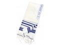 Traditional Tallit 100% Wool by Talitnia - Blue and Silver Stripes