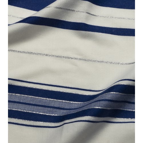 Traditional Tallit 100% Wool by Talitnia - Blue and Silver Stripes